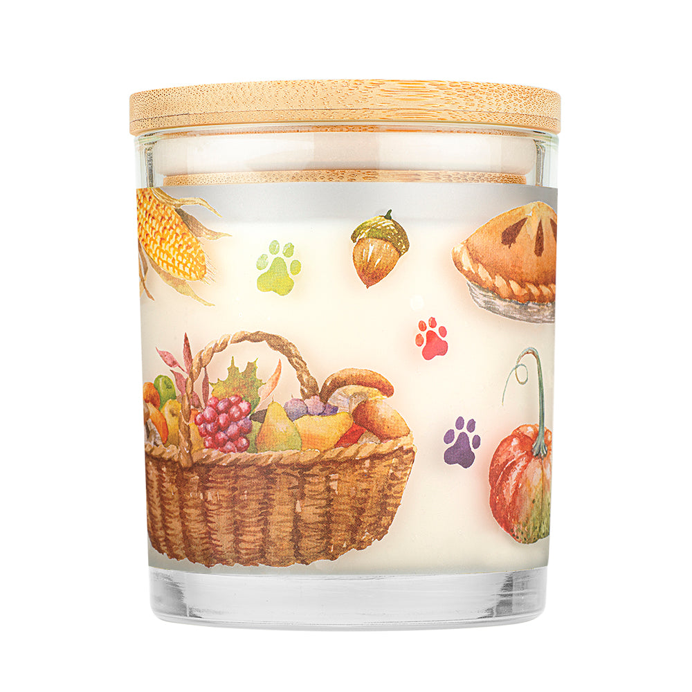 Autumn Harvest Candle back