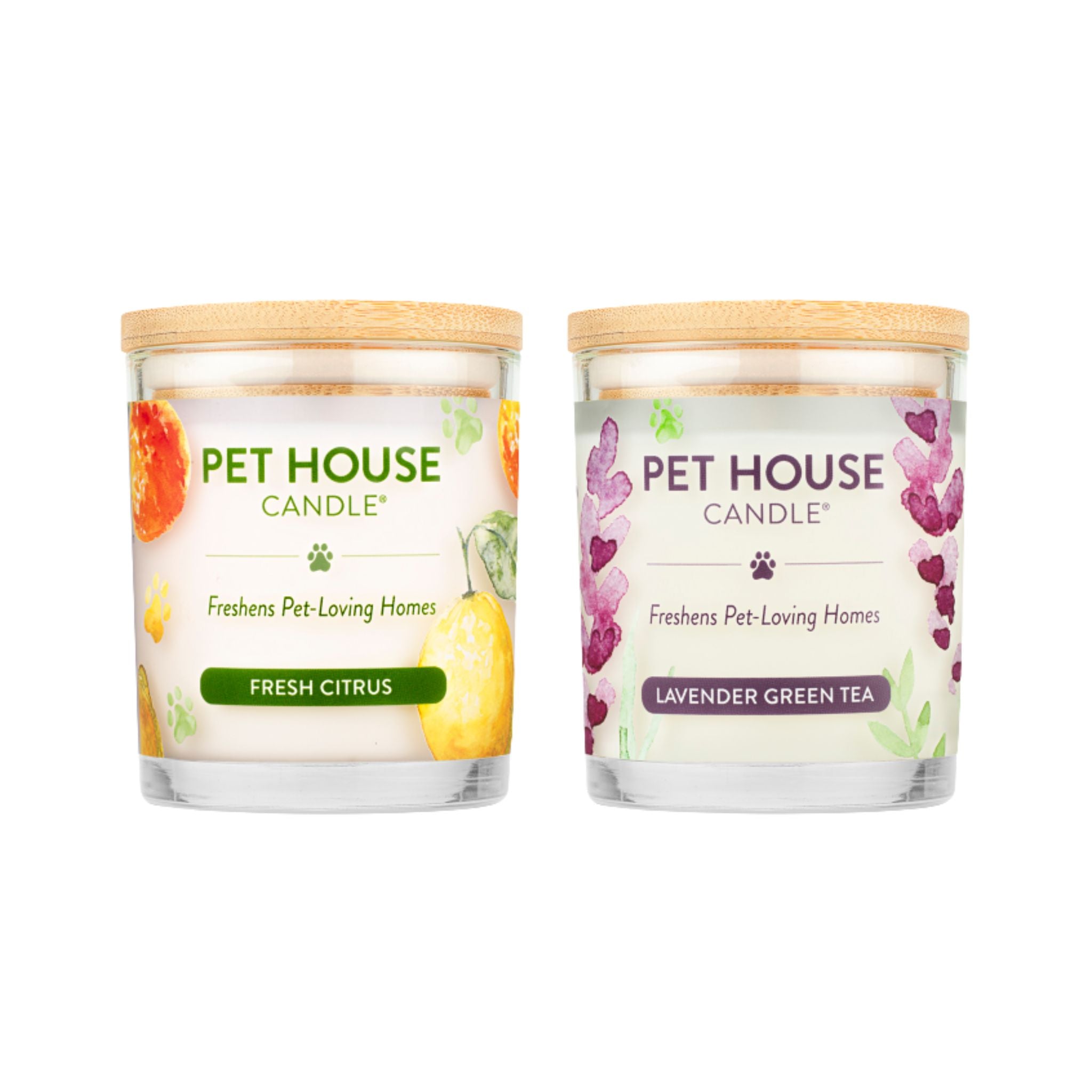 Fresh Citrus & Lavender Green Tea - Pack of 2 Candles