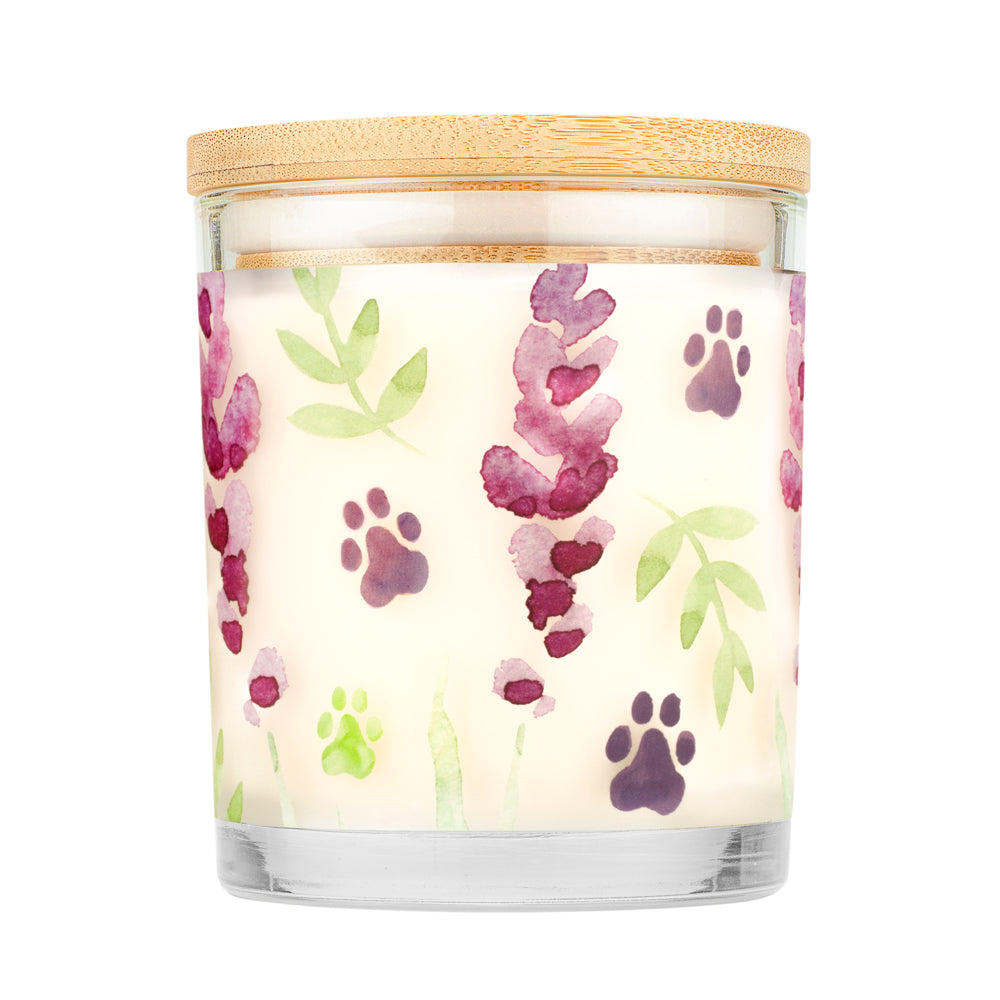 Lavender Green Tea Candle Back