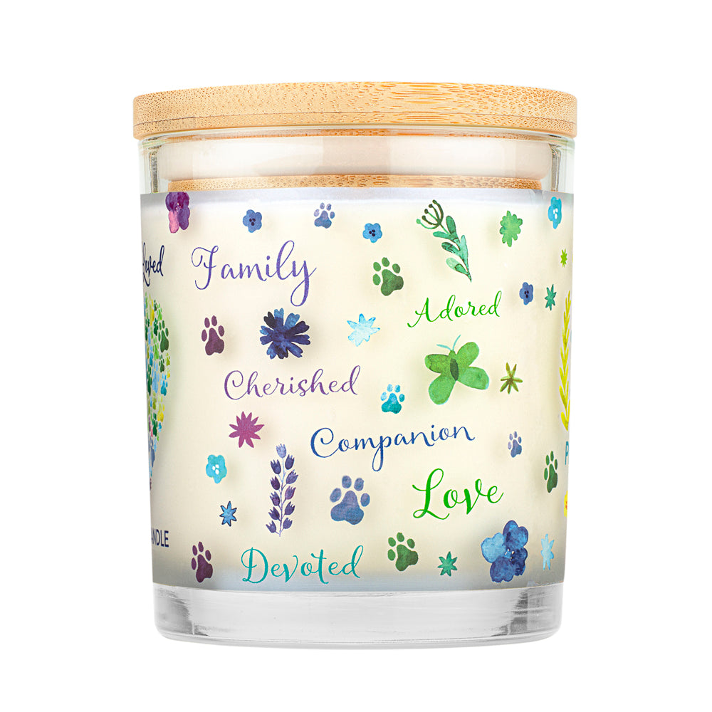 Furever Loved Memorial Candle back