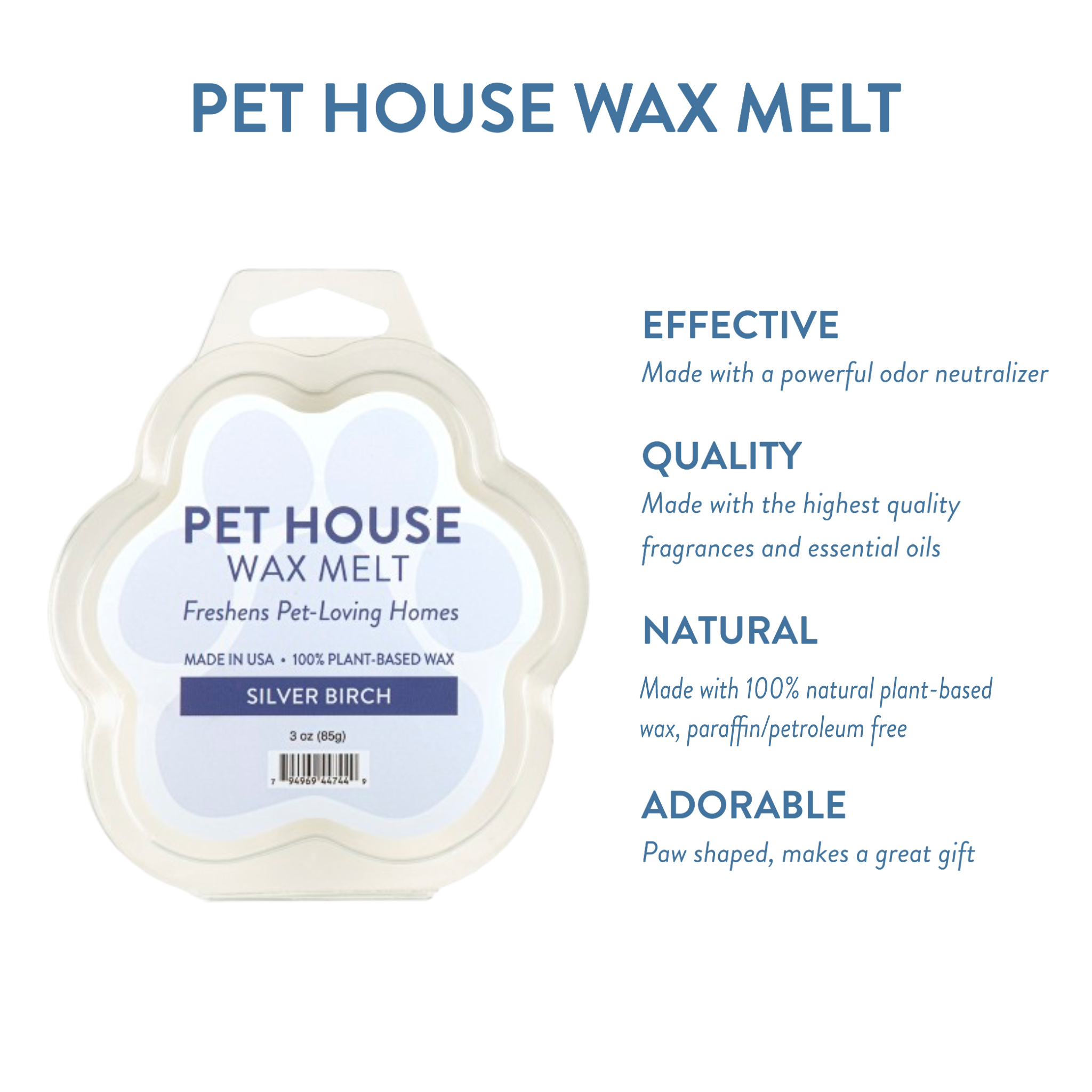 Silver Birch Wax Melt Infographics