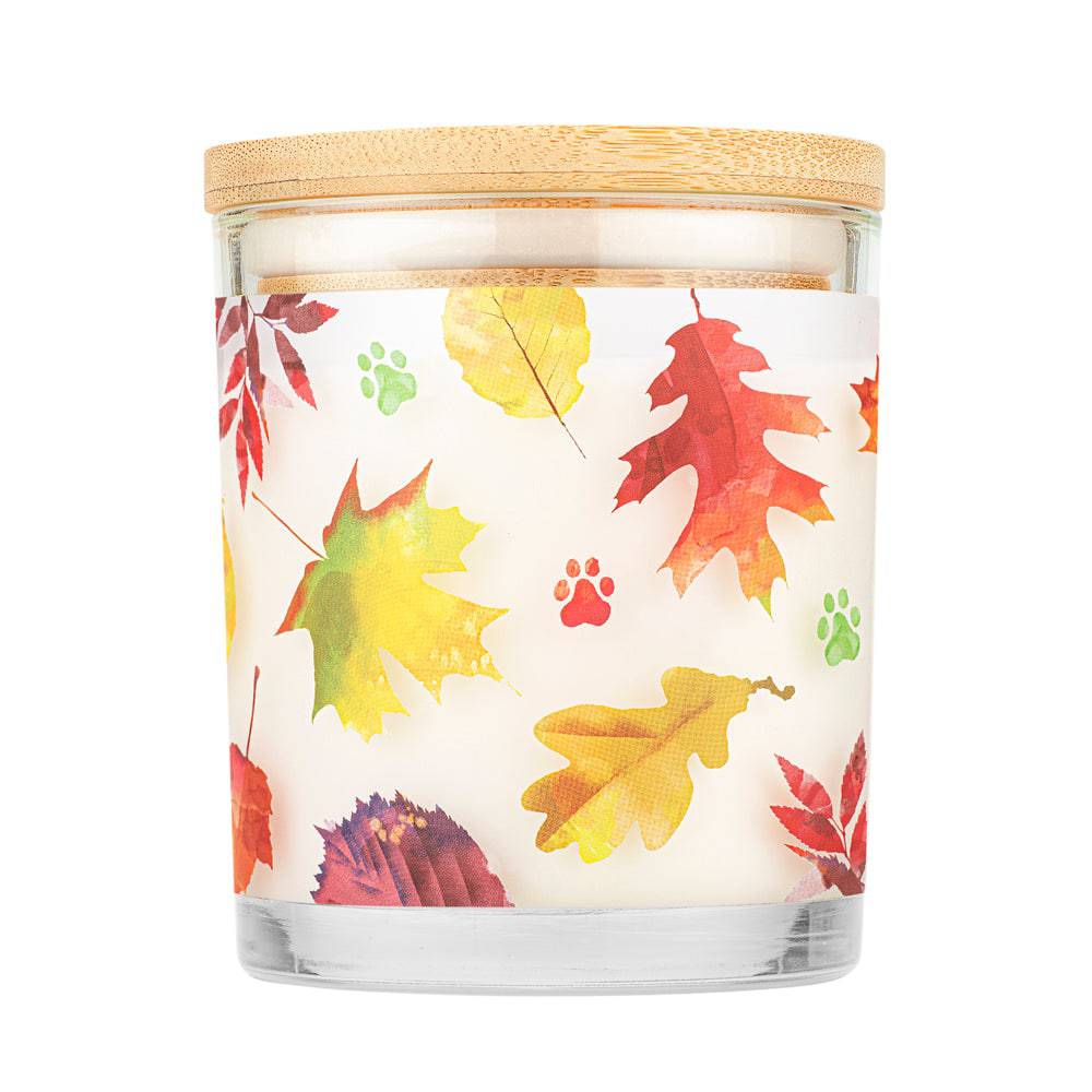 Falling Leaves Candle Back